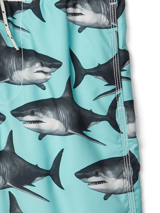 Image number 4 showing, Shark swim trunks