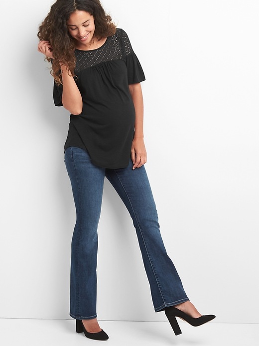 Image number 4 showing, Maternity Demi Panel Perfect Boot Jeans