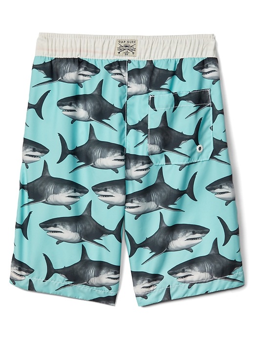 Image number 3 showing, Shark swim trunks