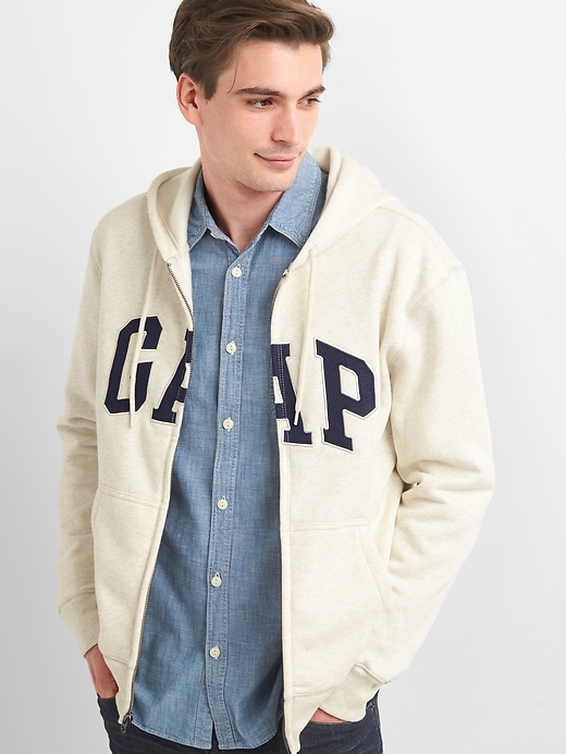 Logo Fleece Zip Hoodie | Gap