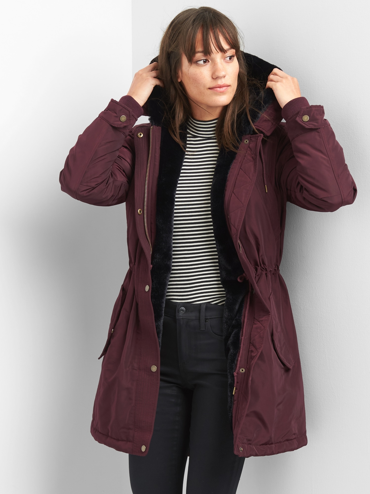 PrimaLoft faux fur parka
