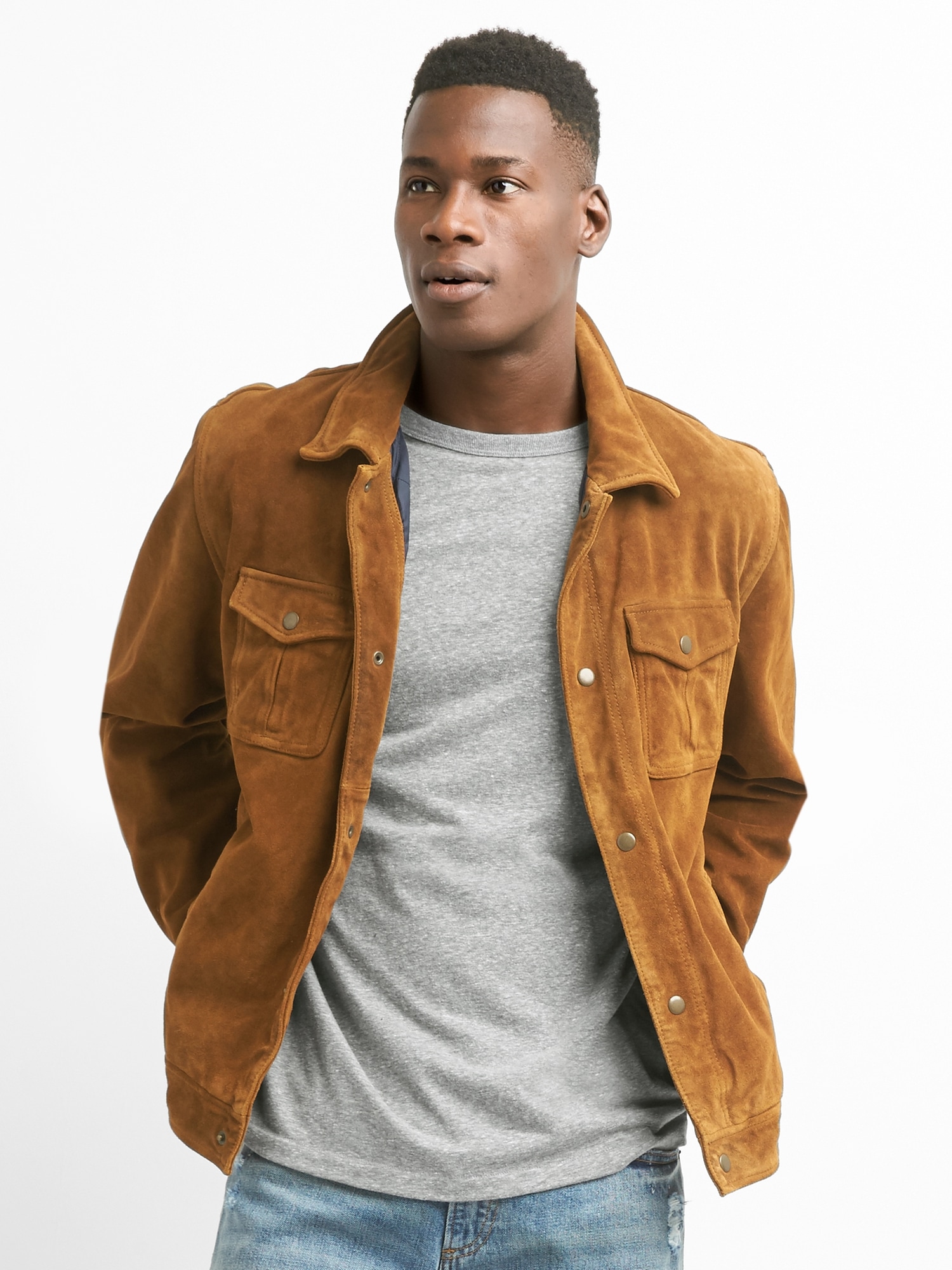 Suede Shirt Jacket | Gap