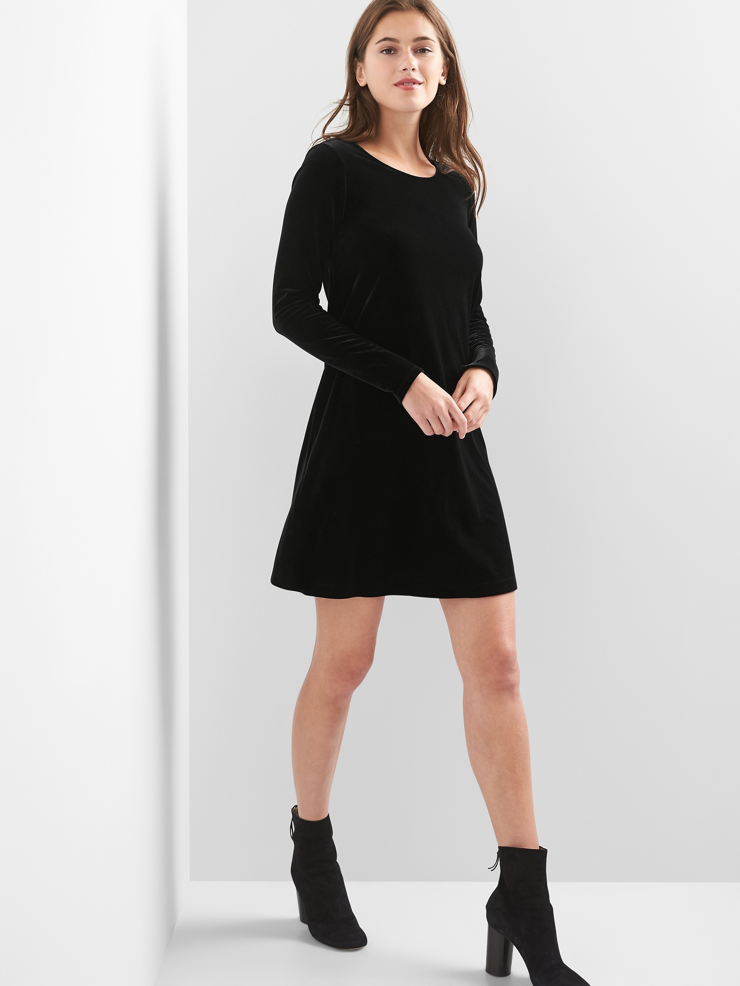 Gap velvet swing best sale dress