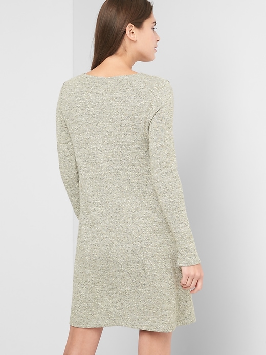 Long sleeve metallic swing dress | Gap
