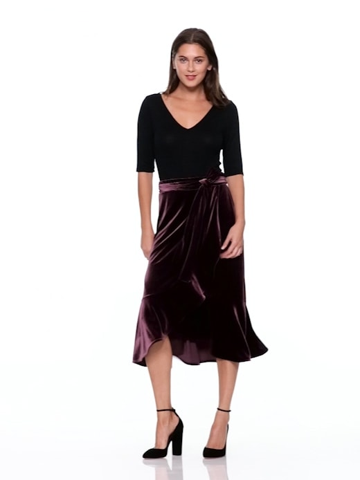 Женские юбки Gap Velvet wrap skirt — фото 6