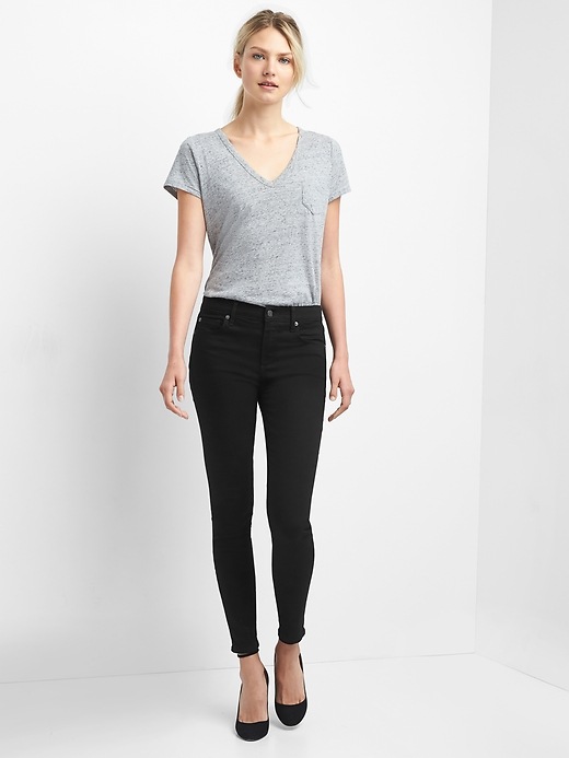 Image number 3 showing, Mid rise true skinny jeans