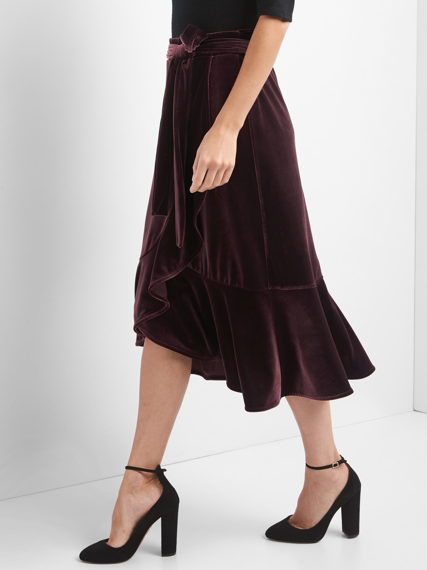 Женские юбки Gap Velvet wrap skirt — фото 4