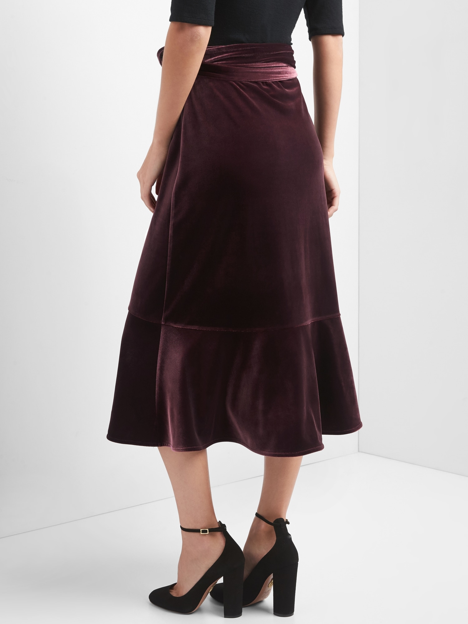 Женские юбки Gap Velvet wrap skirt — фото 2