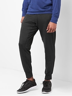 gap brushed tech jersey joggers