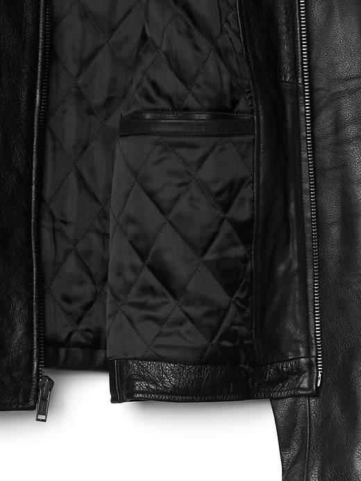 Image number 7 showing, Leather Biker Jacket