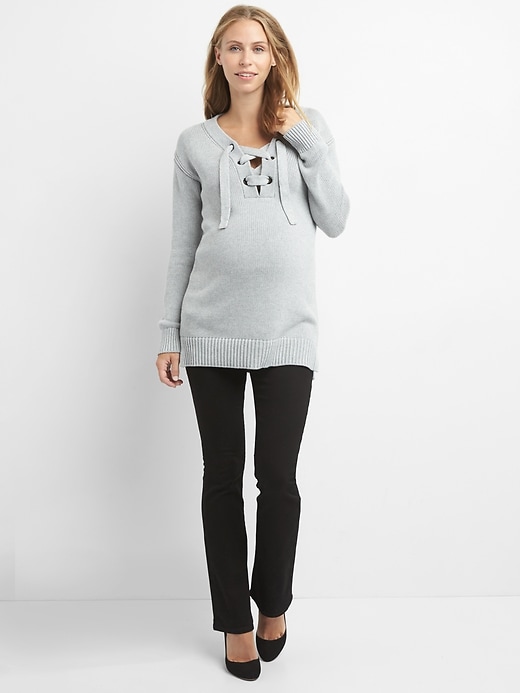 Image number 4 showing, Maternity Full Panel Baby Boot Jeans