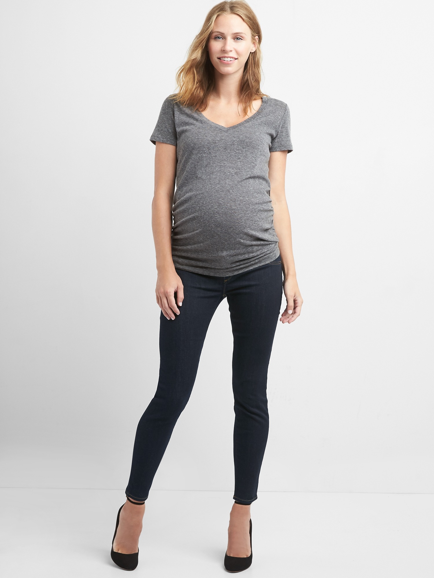 Maternity Inset Panel True Skinny Jeans Gap