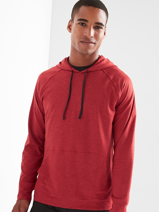 GapFit brushed tech jersey hoodie Gap
