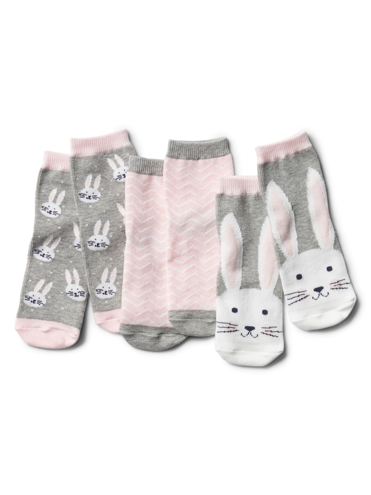 Bunny half crew socks (3pack) Gap