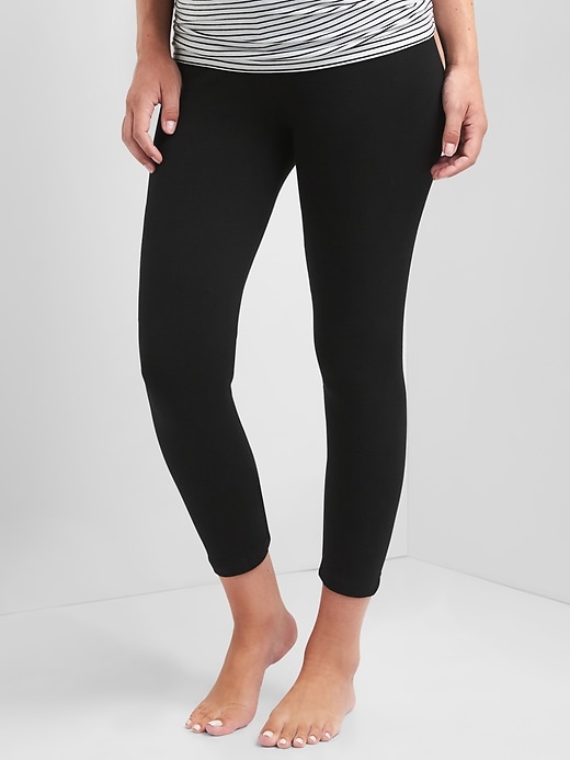 View large product image 1 of 2. Maternity Pure Body Full Panel Capri Leggings