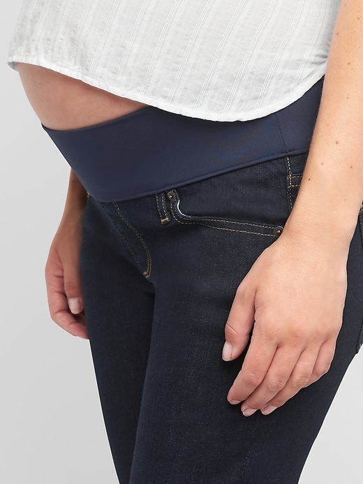 Image number 3 showing, Maternity Demi Panel True Skinny Jeans