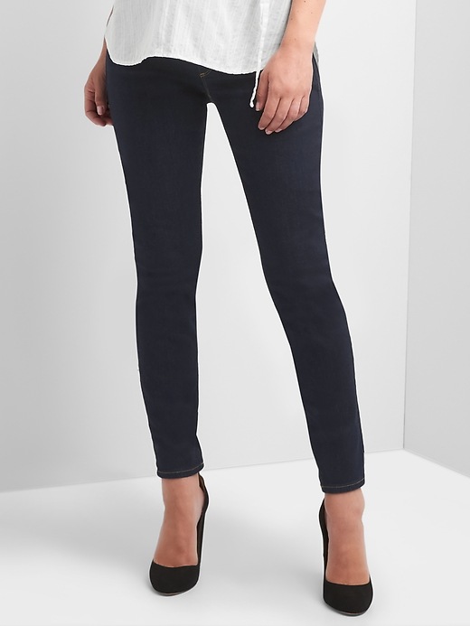 Image number 1 showing, Maternity Demi Panel True Skinny Jeans
