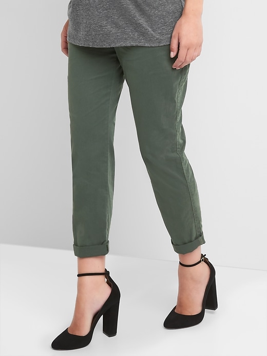 Image number 6 showing, Maternity Demi Panel Girlfriend Chinos