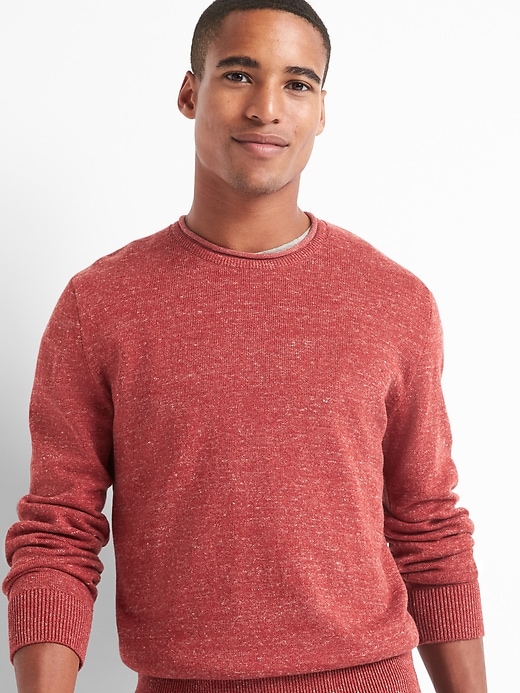 Marled roll neck sweater Gap