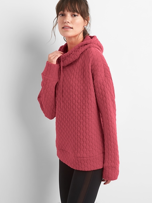 View large product image 1 of 1. GapFit gWarm jacquard hoodie
