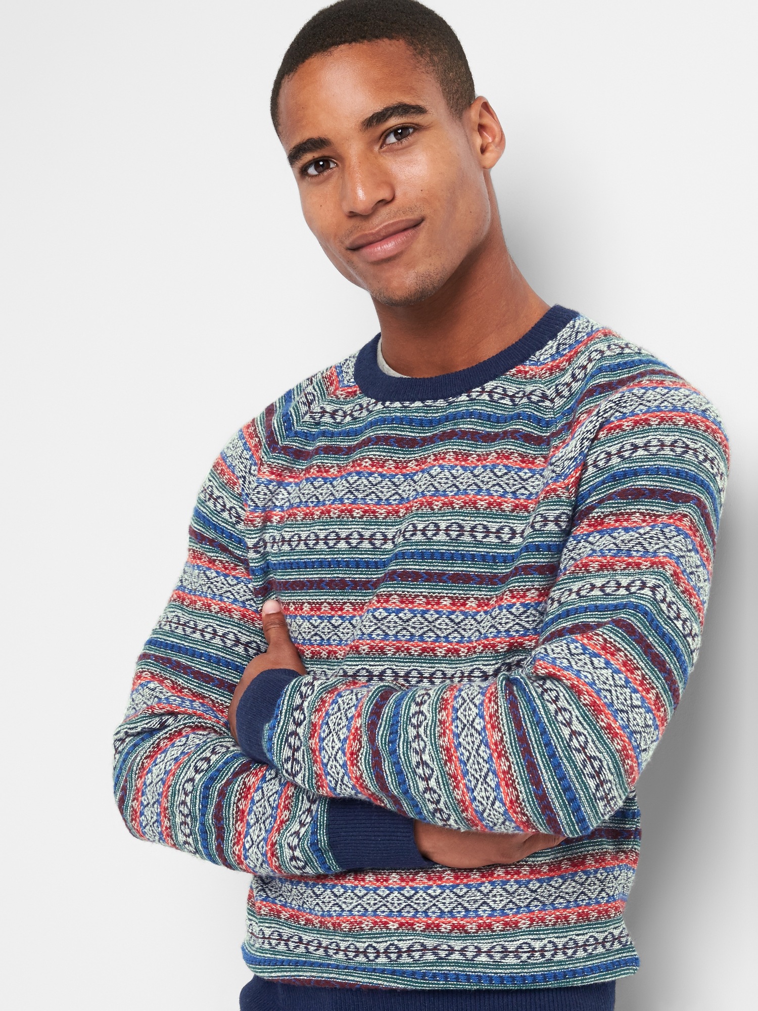 Fair Isle crewneck sweater Gap