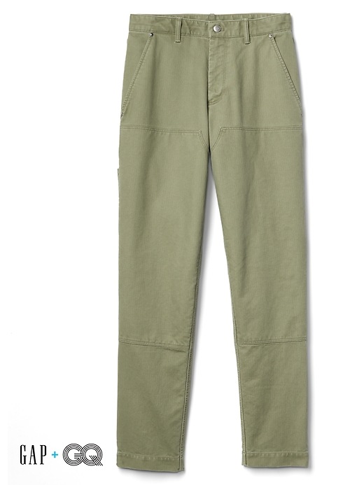 1 of 8 showing, with the color olive of product Gap + GQ Kinfolk carpenter pants