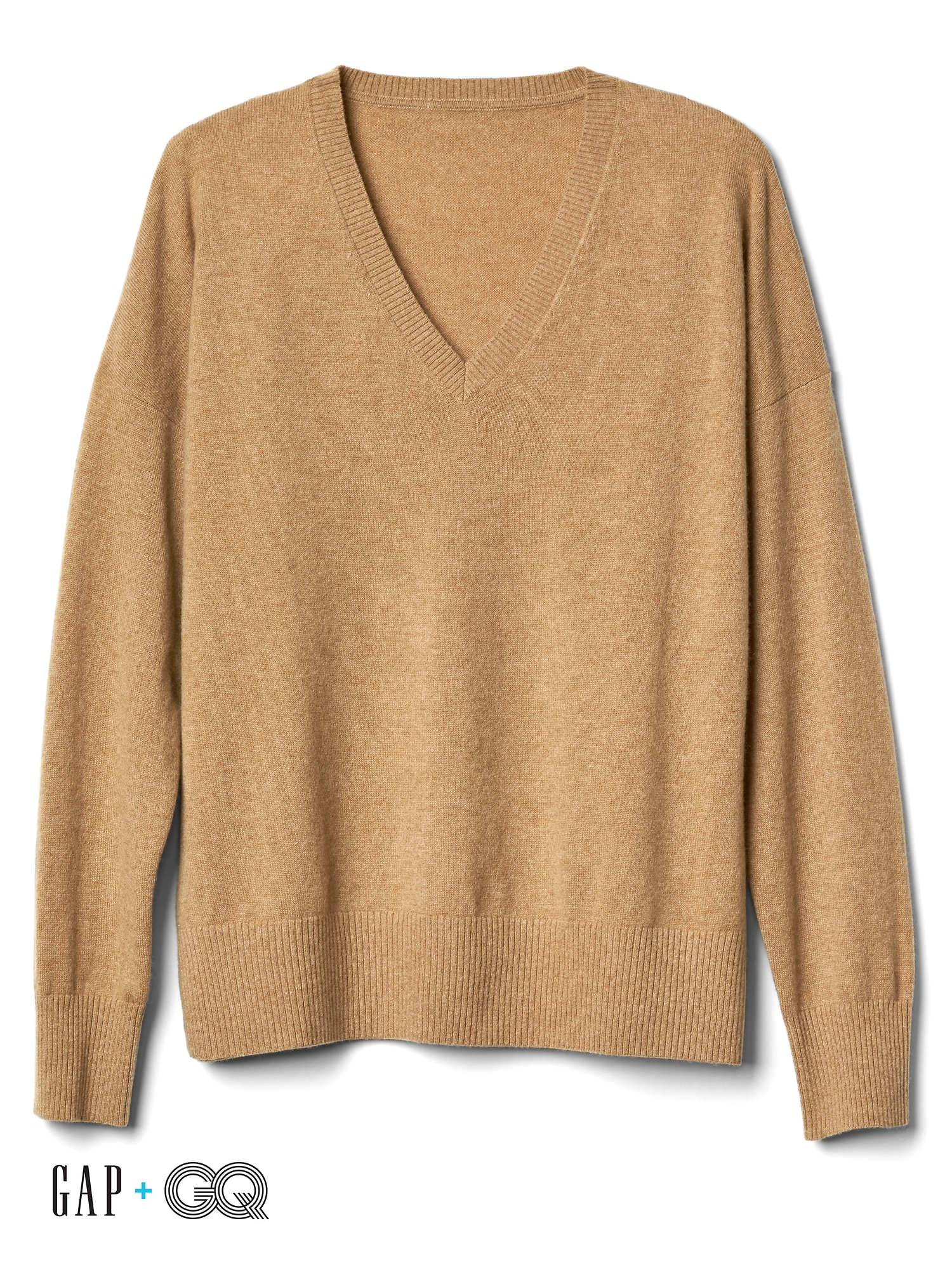 Gap + GQ Ami cashmere oversized Vneck sweater Gap