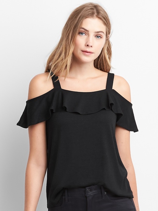 black cold shoulder top asda