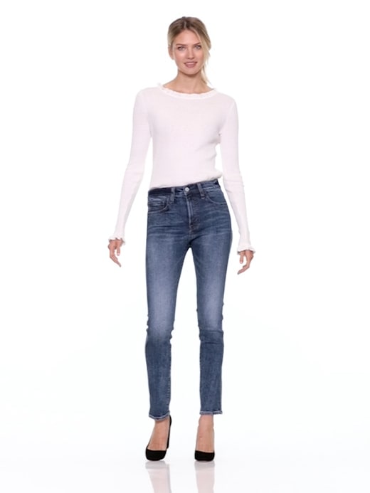 High Rise Slim Straight Jeans