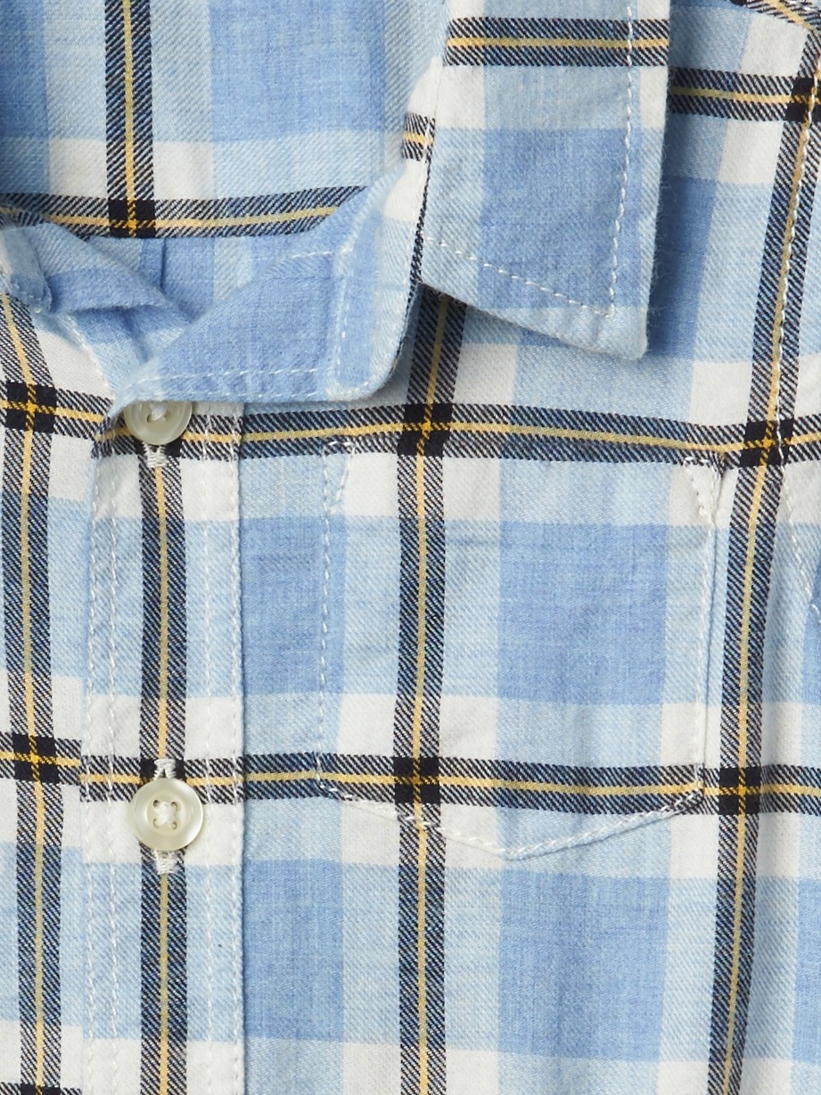 Plaid flannel buttonup bodysuit Gap