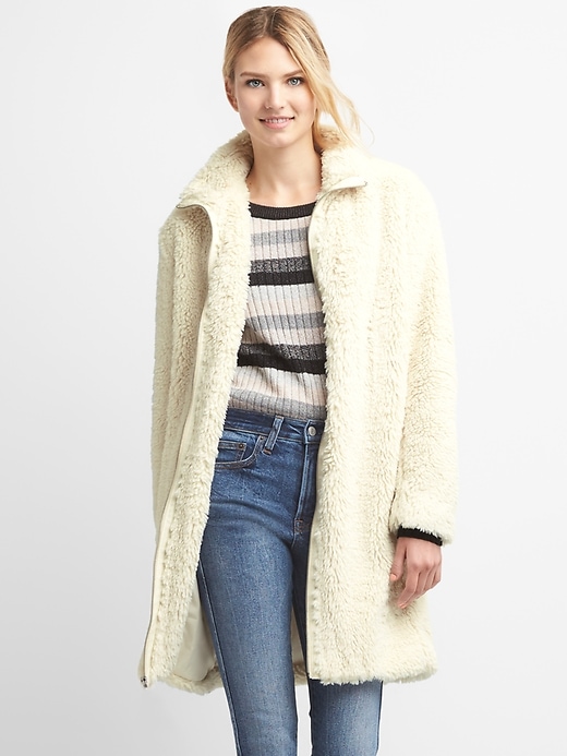 Image number 1 showing, Sherpa coat