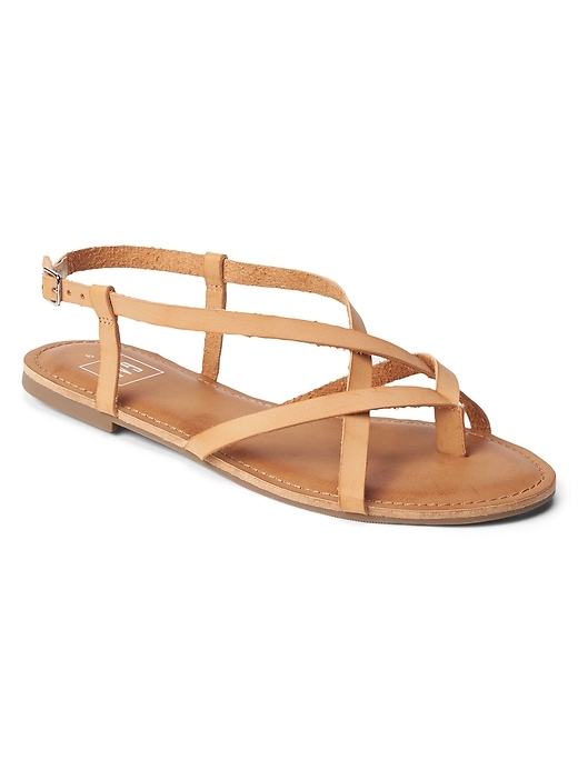 Image number 1 showing, Strappy Flat Sandals