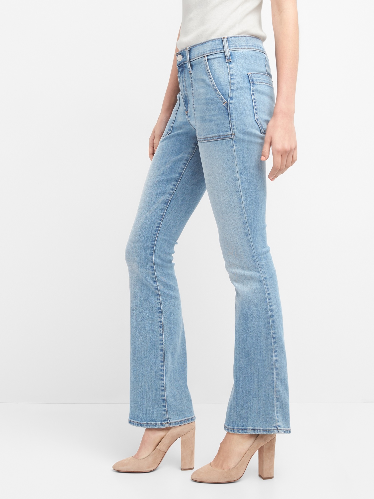 Mid rise baby boot jeans Gap