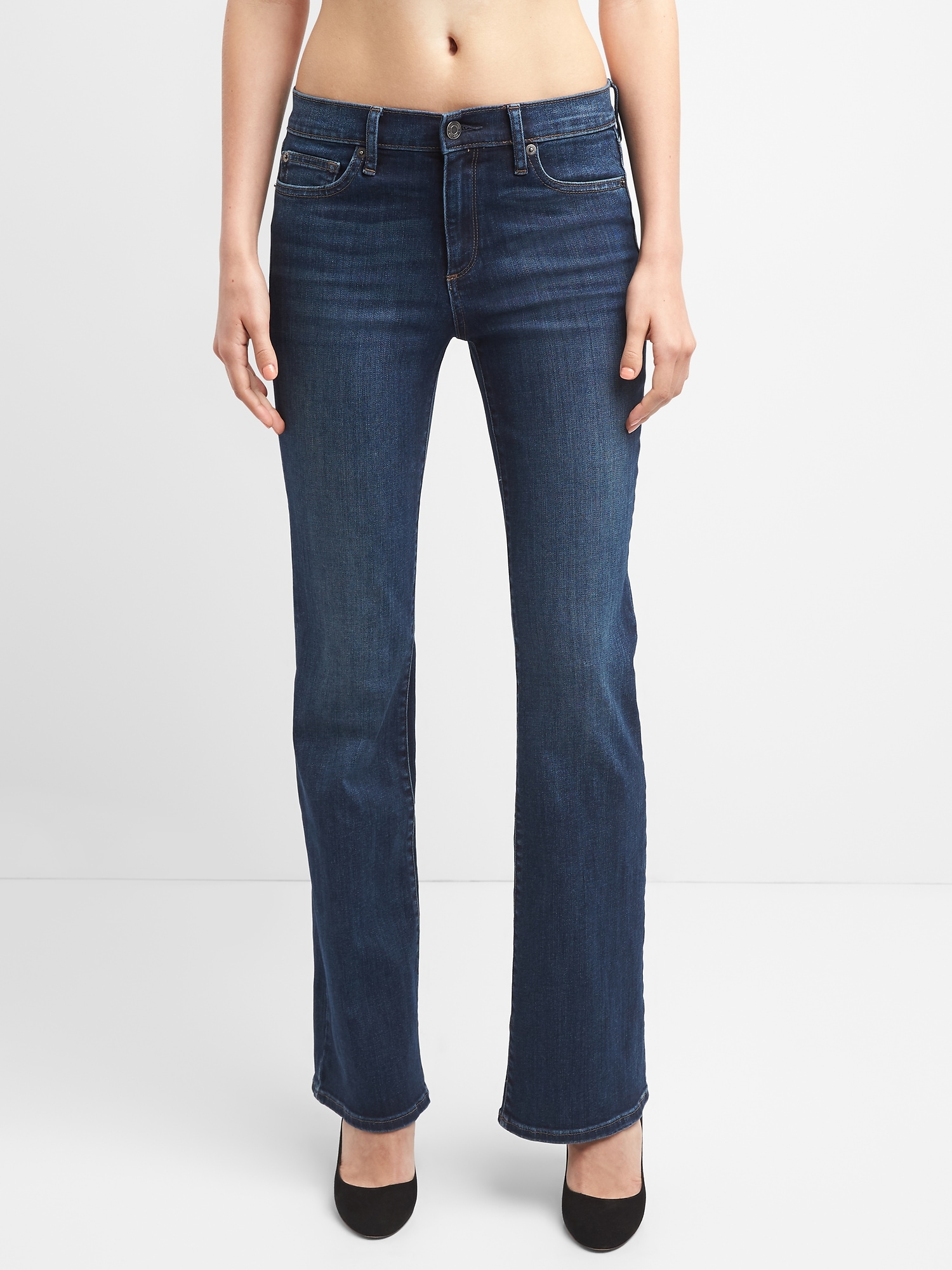 Mid Rise Perfect Boot Jeans | Gap