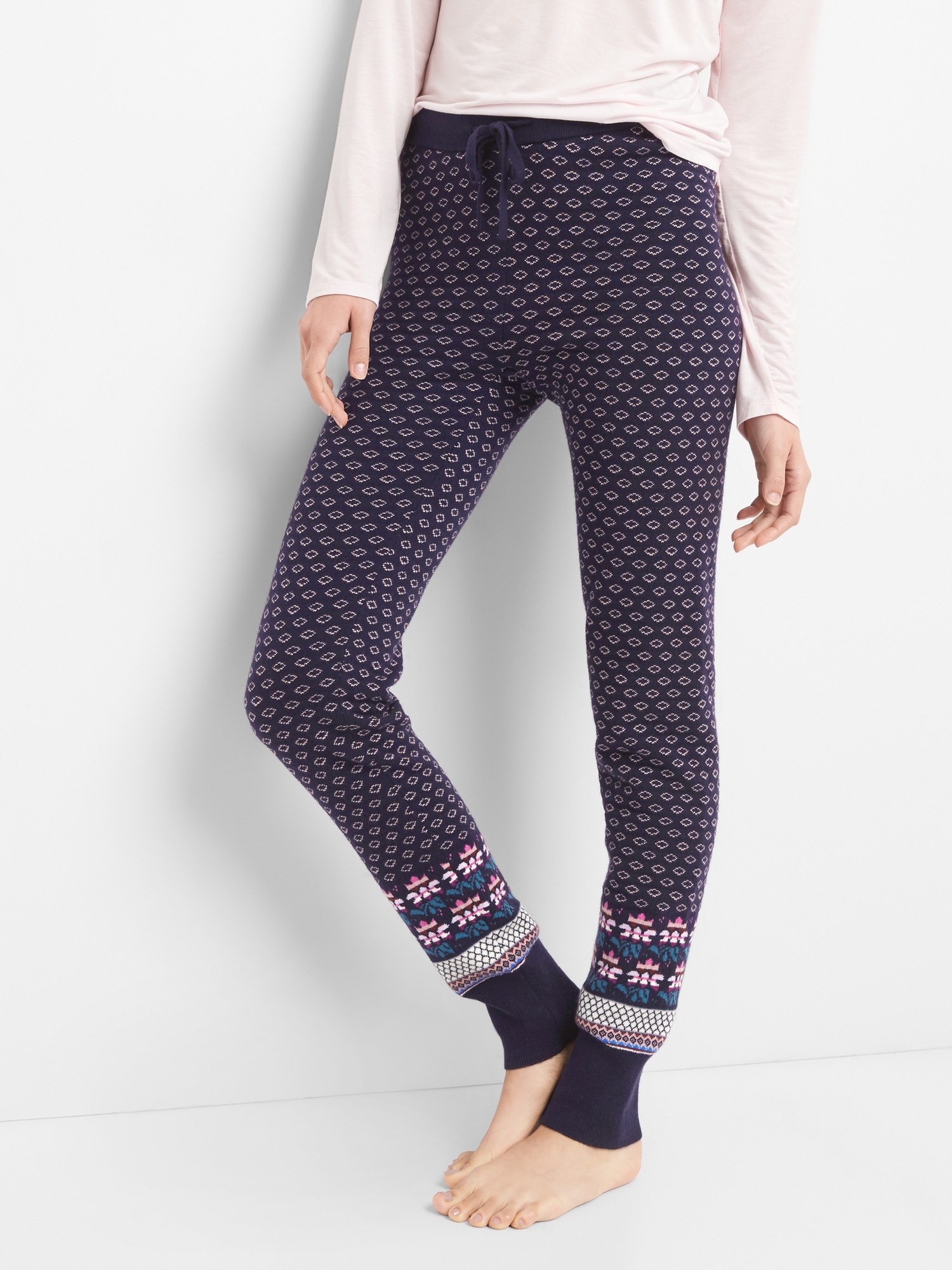 Fair isle sweater leggings