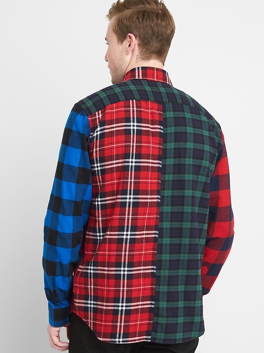 Gap red plaid shirt discount