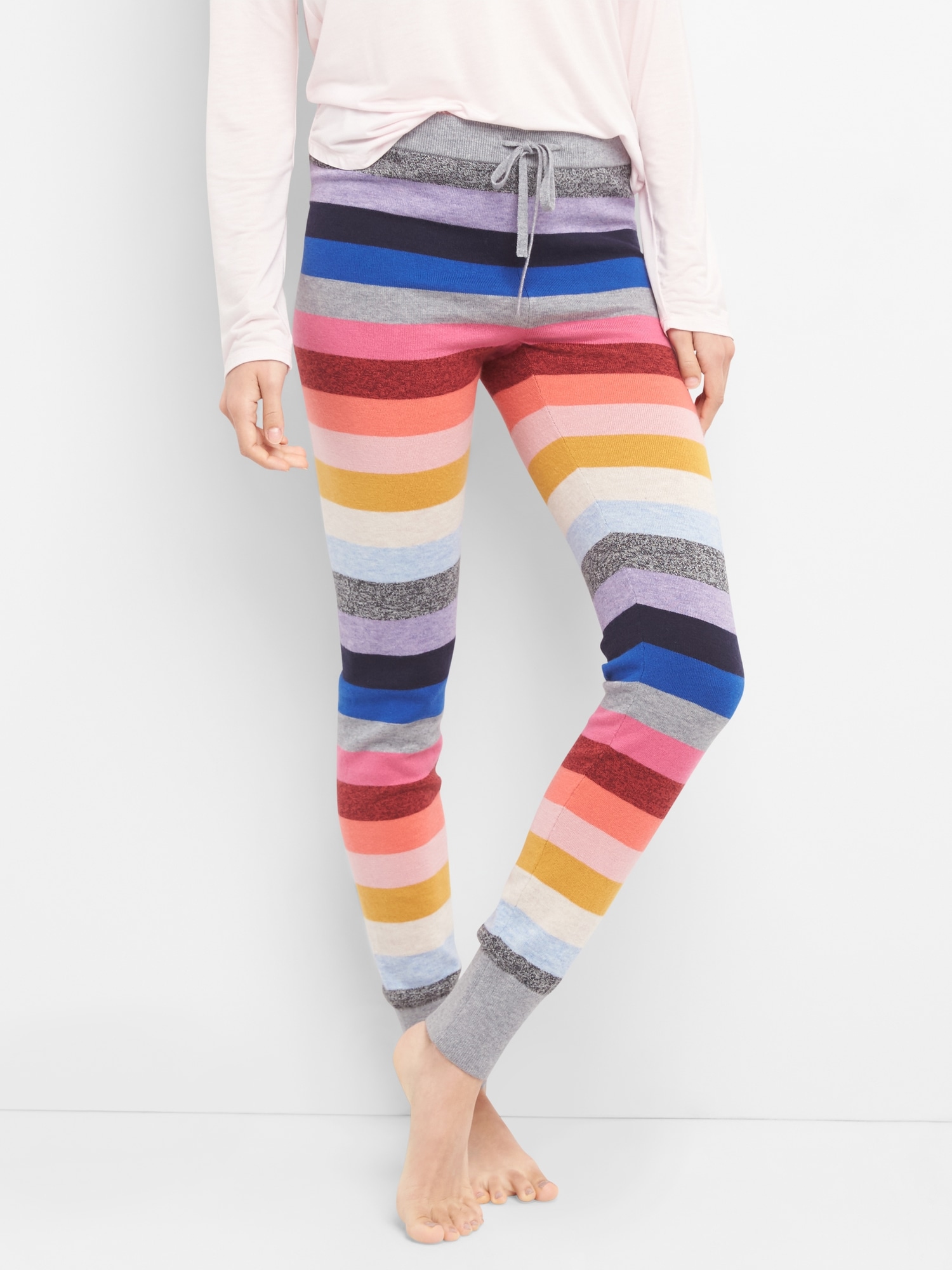 Crazy stripe sweater leggings