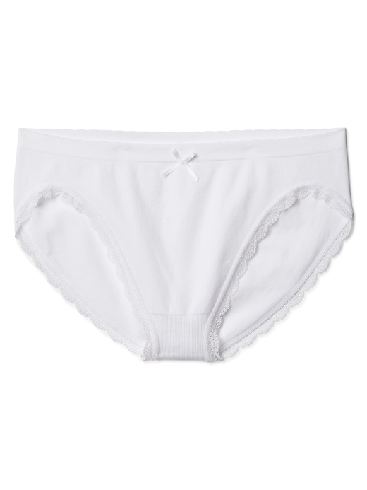 1 of 8 showing, with the color white of product Seamless High Leg Brief