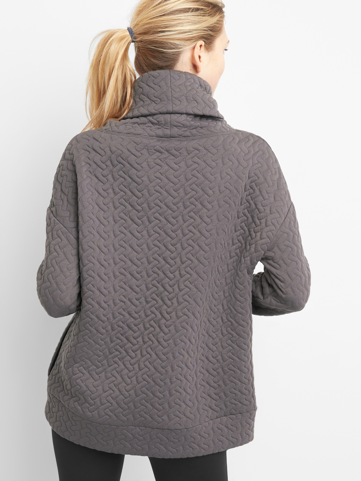 Gap jacquard funnel neck sweatshirt 2025