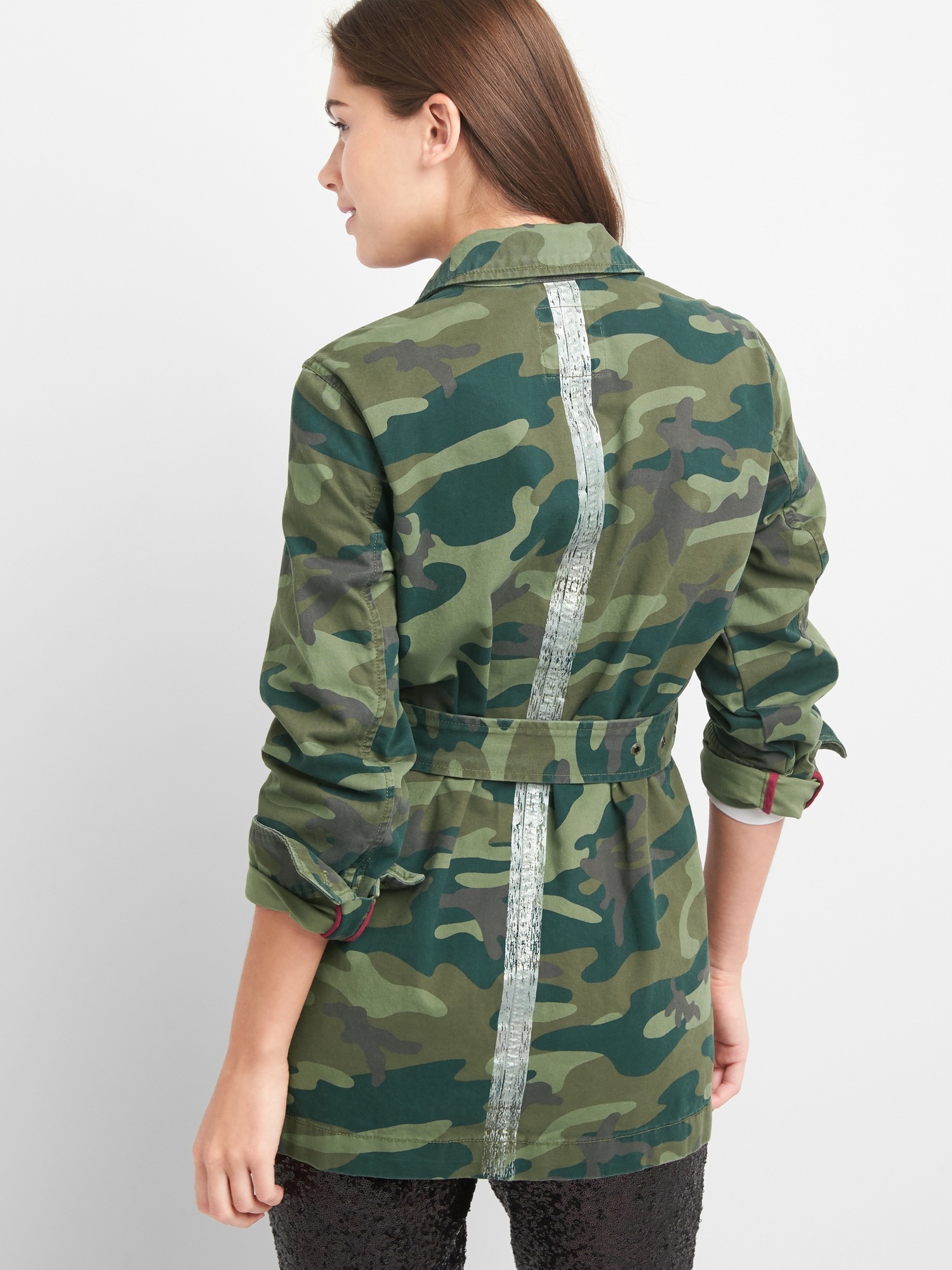 Camo belted utility jacket | Gap