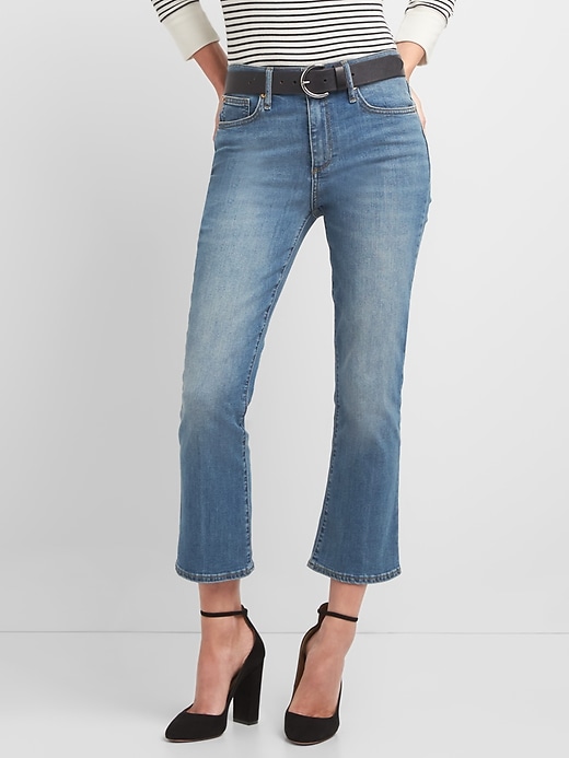 High Rise Gap Crop Kick Washwell High Rise Crop Kick Jeans Gap