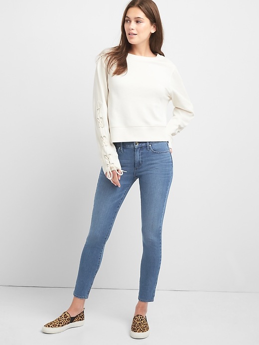 Image number 3 showing, Mid Rise True Skinny Jeans in Super Slimming