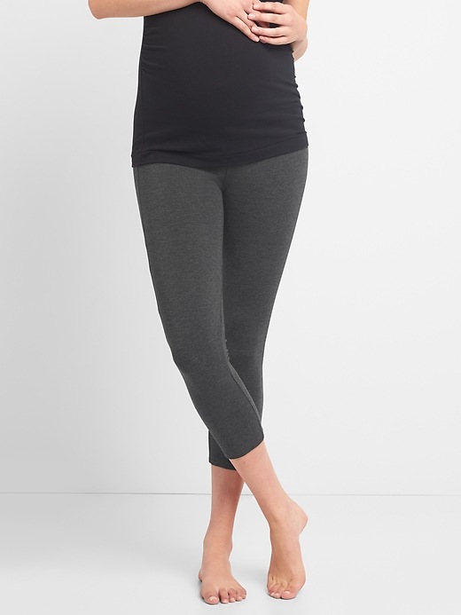 Image number 1 showing, Maternity Pure Body Low Rise Capri Leggings