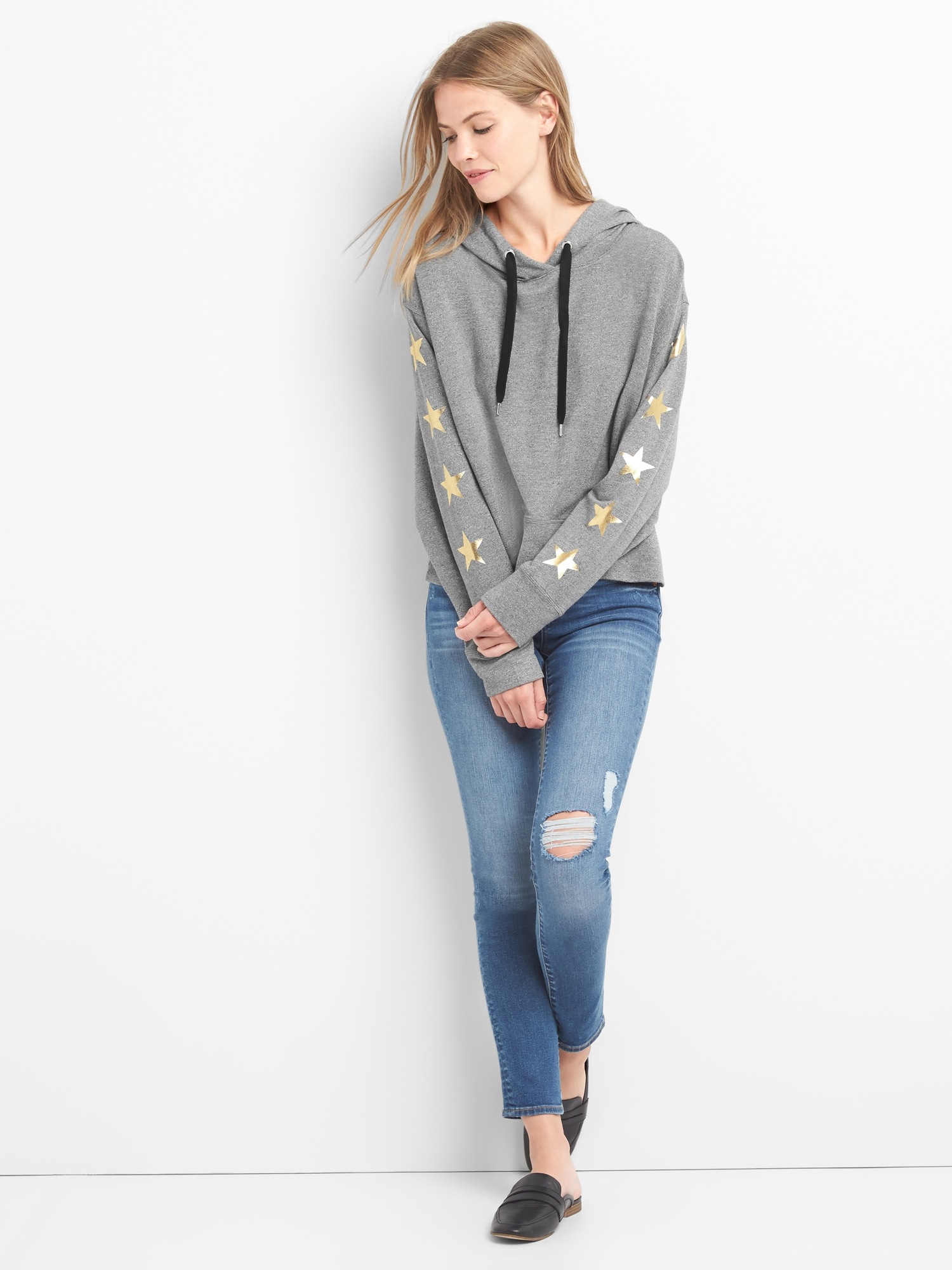 Starsleeve pullover hoodie Gap