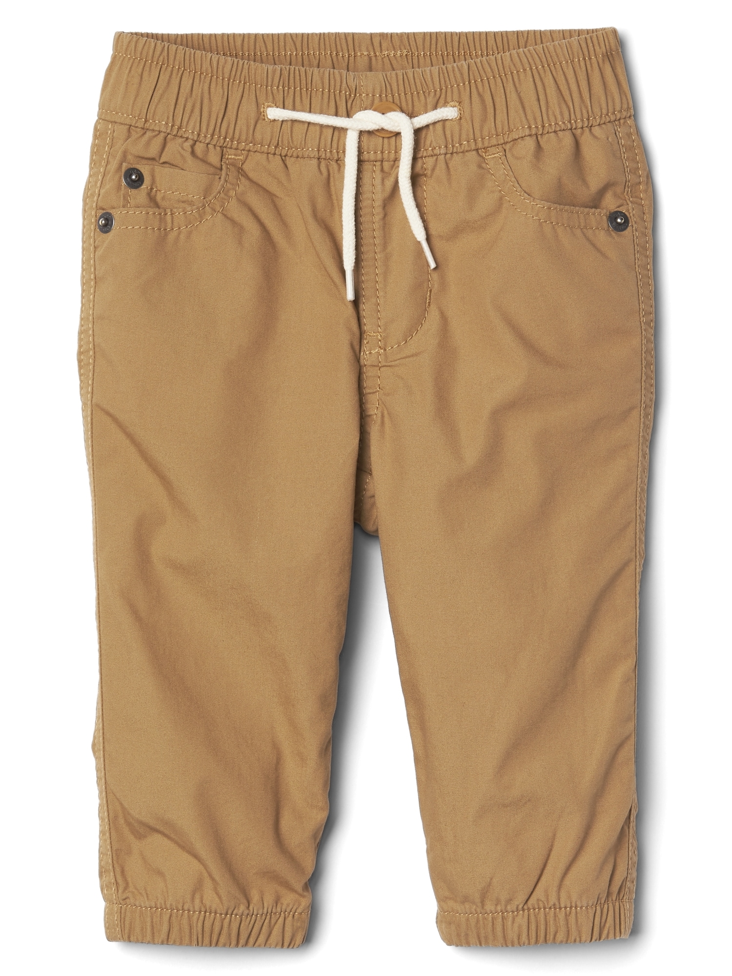 Flannel lined pull on pants