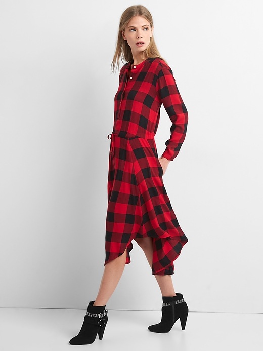 gap red plaid dress Gap Kids Girls Casual Dress (Red, M)