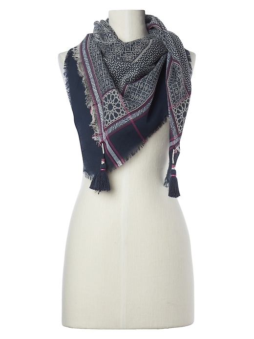 Image number 1 showing, Oversized fringe tassel scarf