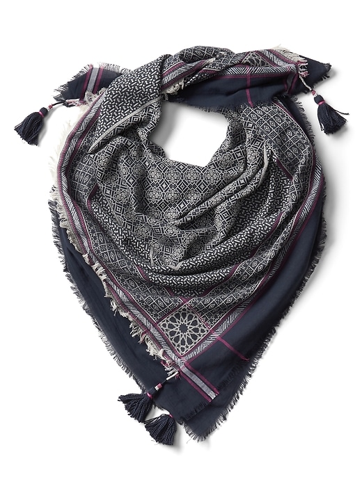 Image number 2 showing, Oversized fringe tassel scarf