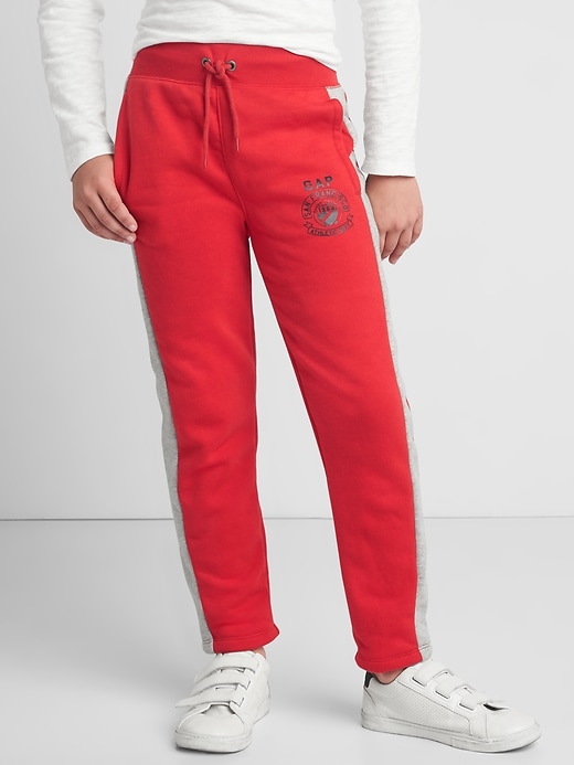 View large product image 1 of 1. Drawcord Slim Pants with Side Stripe
