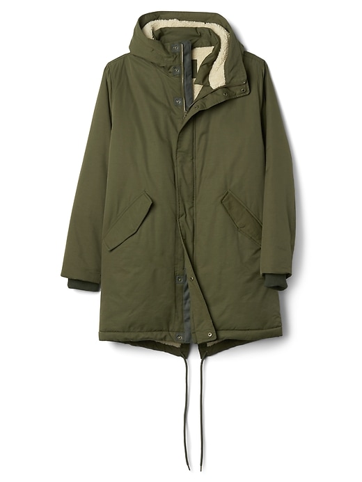 Gap midweight deals quilted fishtail parka